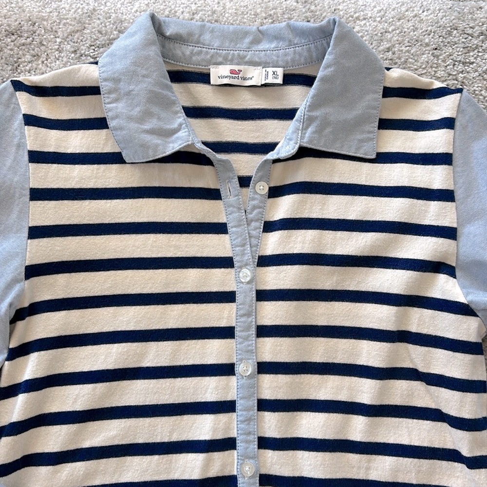 Vineyard Vines Mixed Media Shirt Dress - Picture 4 of 6